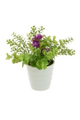 Purple Small Pot Realistic Artificial Plant